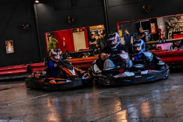 Momento de acción en el circuito de Tarraco Karting